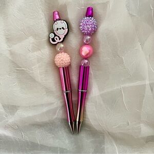 2 Pieces of Beaded Ballpoint Pens, Nurse Week Gift Ideas, Office Supplies